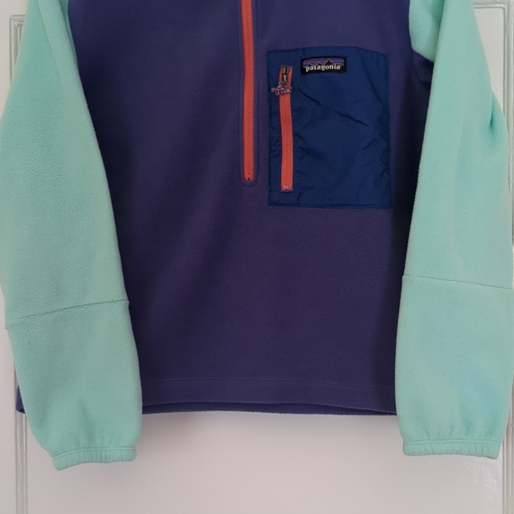 Patagonia Microdini 1/2 Zip Pullover Women's XS Colorblock Mock Neck - Picture 3 of 10
